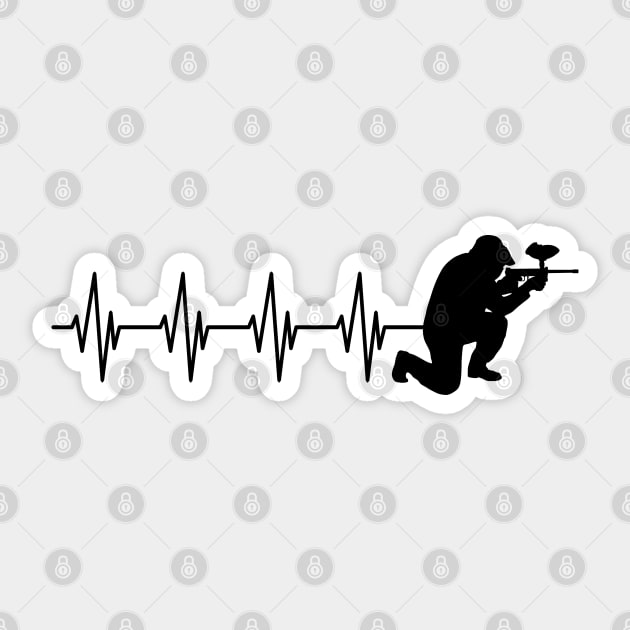 Airsoft Player Heartbeat Sticker by KC Happy Shop